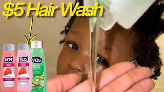 Toddler Clarifying Wash Routine + Easy Styling for bald spots | VO5 Shampoo & Conditioner Review