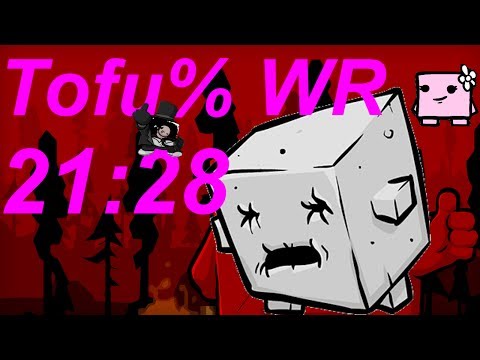 WR: 21:28 Super Meat Boy Tofu% Speedrun
