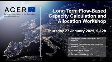 ACER Workshop on Long Term Flow Based Capacity Calculation and Allocation