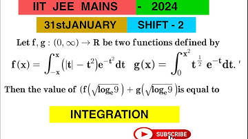 Let f,g:(0,infinity)-R be two functions defined by f(x)=integration from-x to x(|t|-t2)e-t2 dt,g(x)=