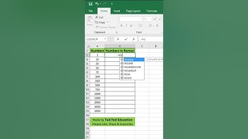 Convert Numbers into Roman Numerals - Excel Tips & Tricks from @todfodeducation