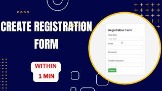 Create Registration Form in 1 Min | Create & Edit Registration Form  | #registrationform screenshot 5