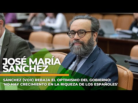 Sánchez (VOX) rebaja el optimismo del Gobierno: 'No hay crecimiento en la riqueza de los españoles'