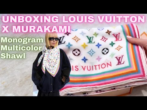 【鮮やかなグラデカラーが可愛い♪】ルイヴィトン スカーフ 🩵🩷🤍💚💛 Louis Vuitton | MURAKAMI 2025 | LV x TM Monogram