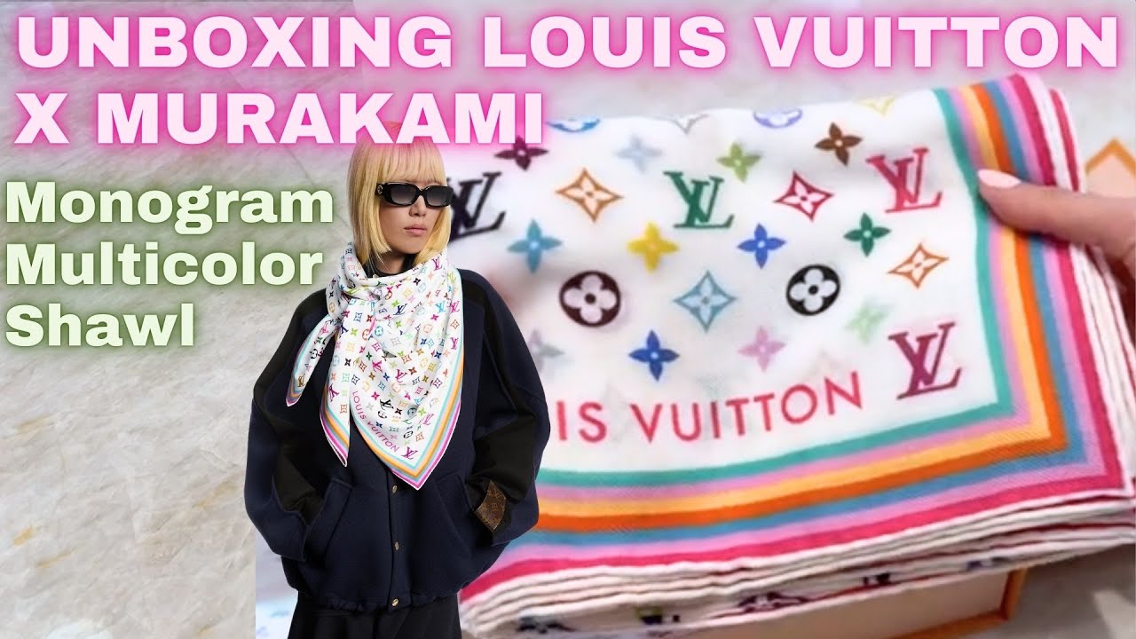 【MIRIN】ルイヴィトン スカ-フ 🩵🩷🤍💚💛 Louis Vuitton | MURAKAMI 2025 | LV x TM Monogram