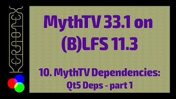 10. MythTV Dependencies: Qt Dependencies part 1 - How to build MythTV on Linux From Scratch