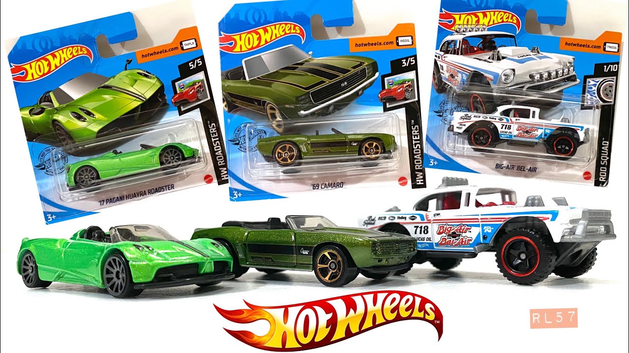 Hot Wheels Q Case Pagani Huayra Roadster Camaro Big Air Bel Air Youtube