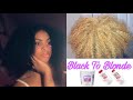 BLEACHING NATURAL HAIR AT HOME| Black To Blonde