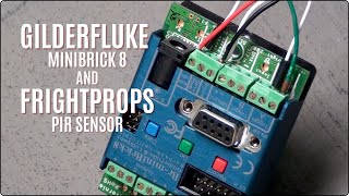 Connect a Gilderfluke minibrick 8 and a FrightProps PIR Sensor.