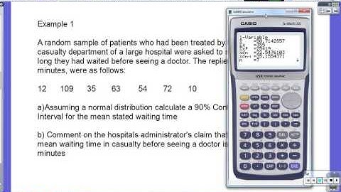 A2 Statistics SS04 Confidence Intervals t distribution