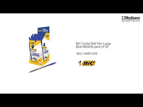 BIC Cristal Ball Pen Large Blue 880656 pack of 50 NWR1009