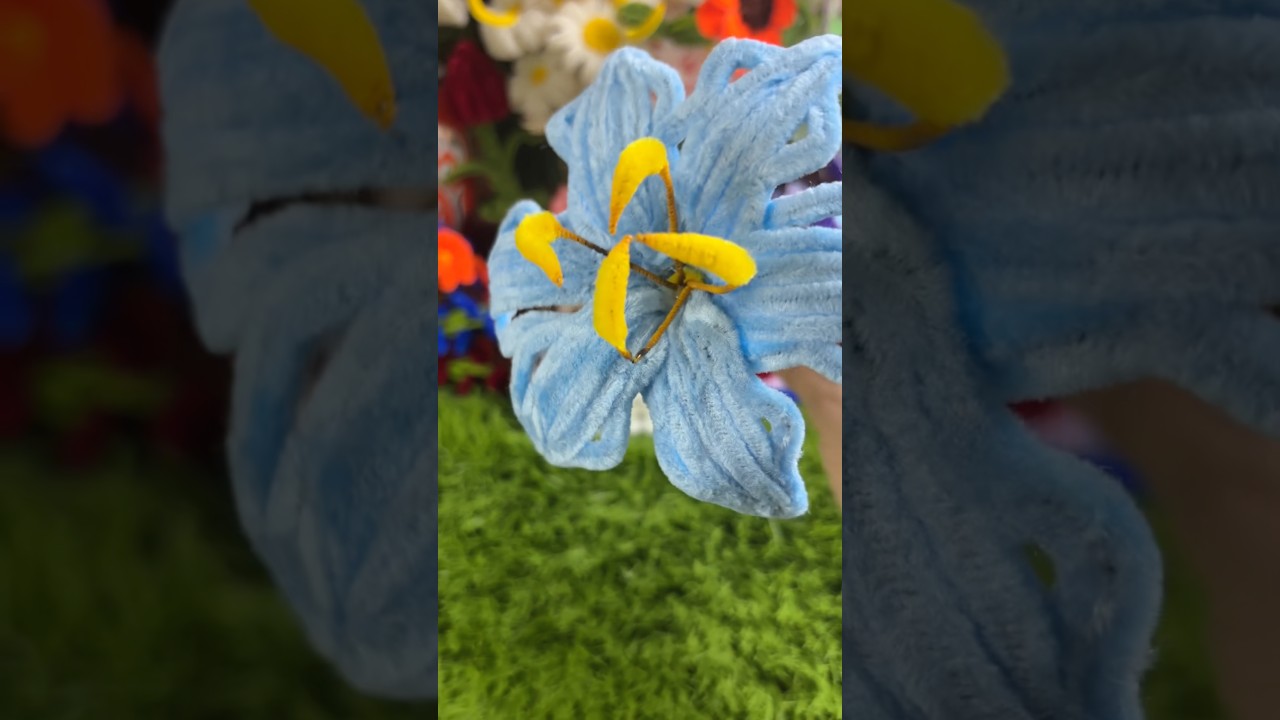 Light Blue Lily 🩵✨DIY Flowers #lily #handmade #bluelily #flowers Light Blue Lily 🩵✨DIY Flowers #lily #handmade #bluelily #flowers