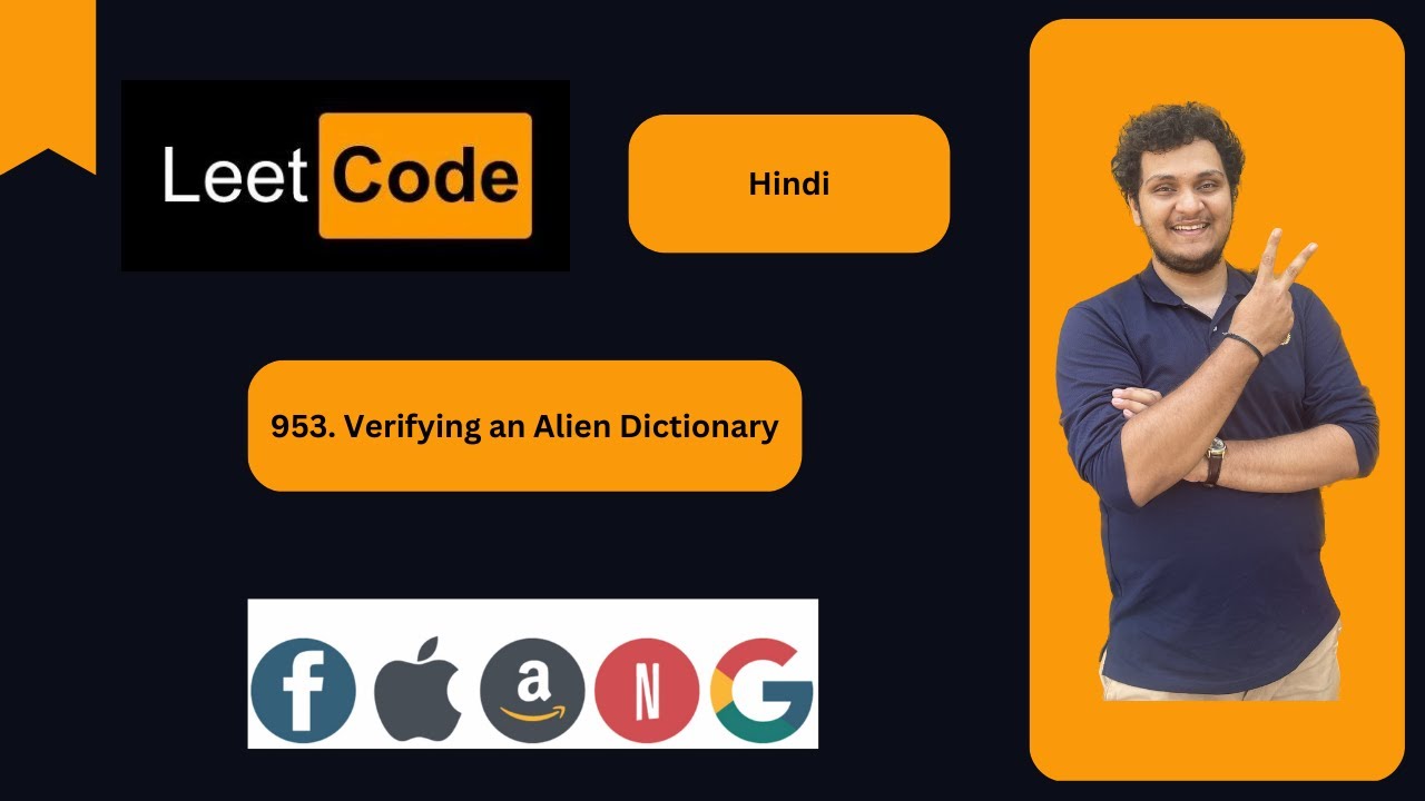 Verifying an Alien Dictionary | #953 | Leetcode | JAVA | Hindi ...