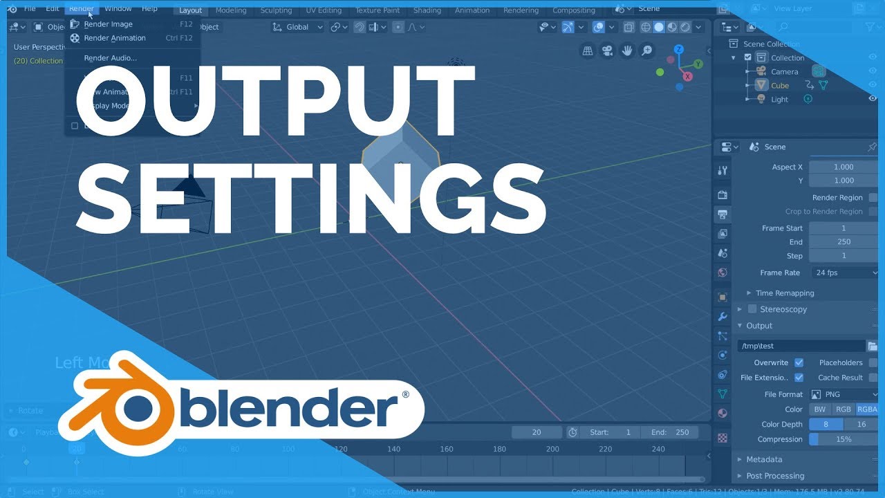 Render Output Settings - Blender 2.80 Fundamentals YouTube