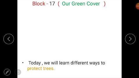 Class 4(S.S)- Lesson 4(Protecting Forests) of block 17(Our Green Cover).