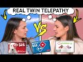 Real IDENTICAL TWINS Try The Twin Telepathy Challenge (ft. The Merrell Twins)