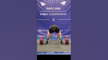 FISU Record Deadlift with 367 kg and Total with 943 kg by Alexander Renner AUT in 120+kg class