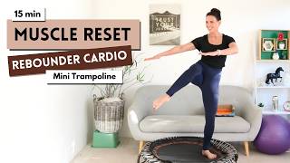12 Min Rebounder Cardio Workout | Low Impact Fat Burn &amp; Lymphatic Drainage | Fun Mini Trampoline