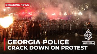 Georgia police crack down on protest against ‘foreign influence’ bill