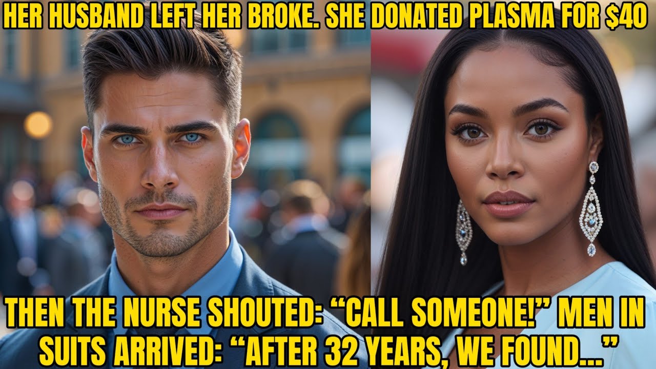 Her Billionaire Husband Took Everything – She Donated Plasma for $40, and the Nurse Went Pale: 