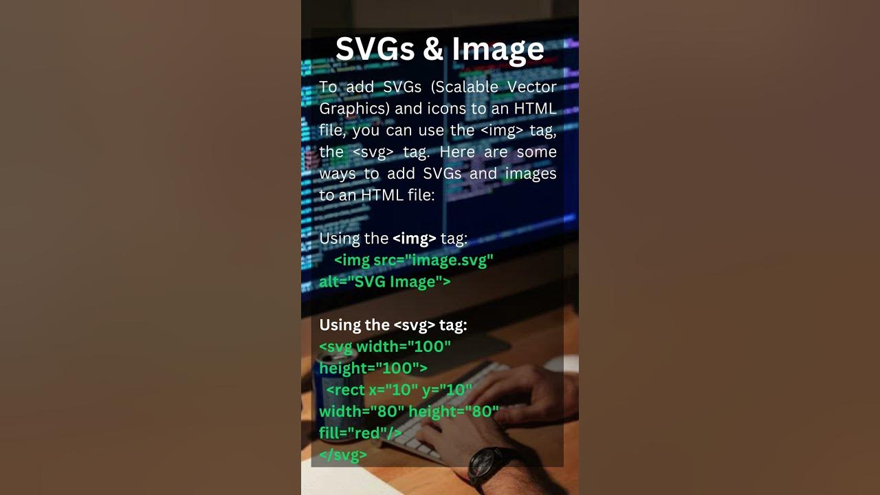 how to use images, svgs and icons in HTML? - YouTube