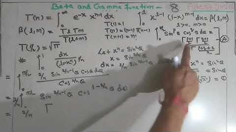 Beta and Gamma Function 8 | Advance Engineering Mathematics | Integral Calculus | NPTEL l Maths
