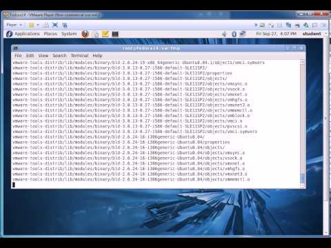 Fedora 14 VMware Tools Installation