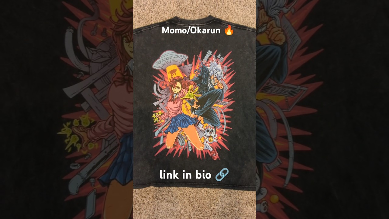 Dan Da Dan Acid Wash T-Shirt: Momo/Okarun