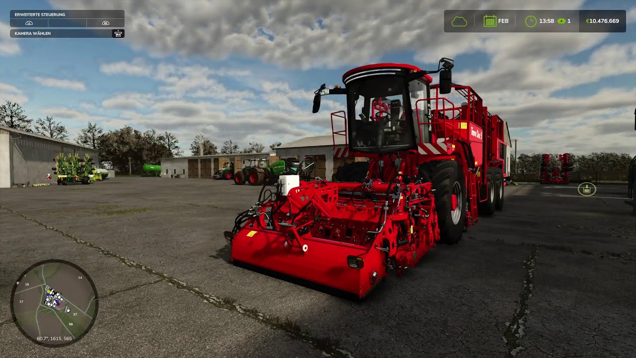 Fs25 Lunow Füttern Stroh einstreuen ballen presse rüben roden miststreuen