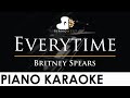 Britney spears  everytime  piano karaoke instrumental cover with lyrics