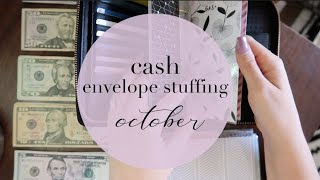 CASH ENVELOPE STUFFING | October Budget | Saving for OUR WEDDING!