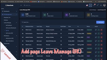 Full Leave CRUD Page in Laravel 11 HR Application