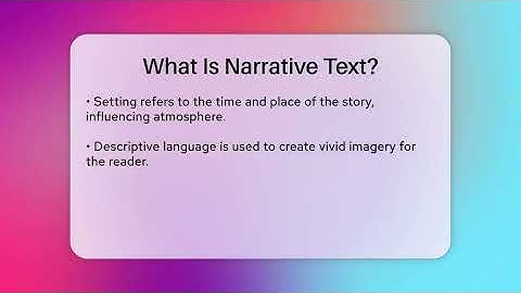 What Is Narrative Text? - The Language Library