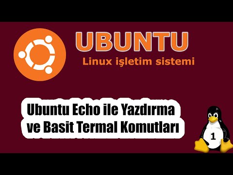 Ubuntu Echo ile Yazdırma ve Basit Terminal Komutları Konu Anlatım