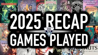 2025 Recap (Games Played)