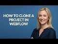 How to Clone a Project In Webflow - Julia'sTutorials