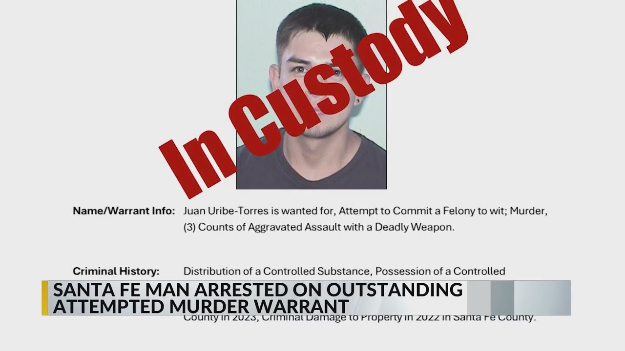 Santa Fe man arrested on outstanding attempted murder warrant - YouTube