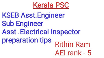 How to prepare KSEB Asst.Engineer(Electrical)/Sub Engineer/Asst. electrical inspectorate PSC exams