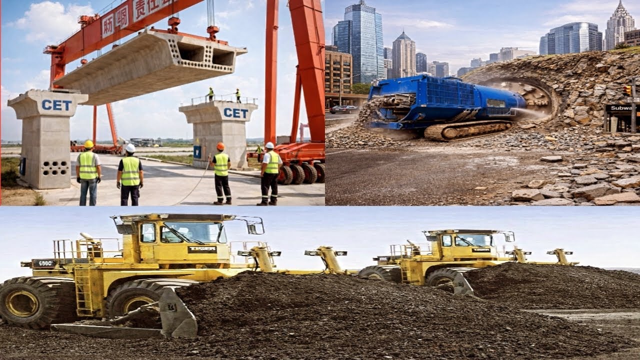 शहर के बीचों-बीच बड़ी टनल बोरिंग मशीन (TBM) चट्टानों को काटते हुए अंडरग्राउंड रास्ता बना रही है।