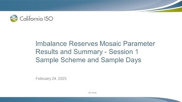 Feb 24, 2025 - IR Mosaic Parameter Results and Summary - Session 1 Sample Scheme and Sample Days