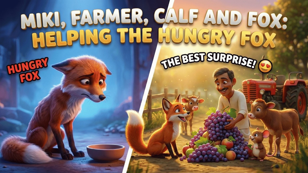 Miki Saves the Hungry Fox 🦊 | Kids Animal Story | Miki Cartoon