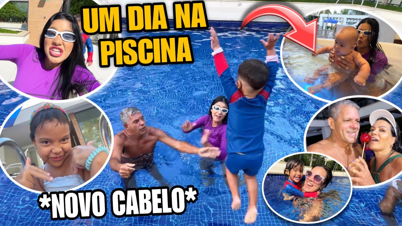 PISCINA POR UM DIA COM A GENTE!!! 💦😱 *O DOM ENTROU NA ÁGUA PELA PRIMEIRA VEZ*