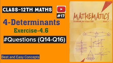Class 12 Maths NCERT || Matrix Method || Determinants || Chapter 4 || Ex-4.6 Q14 to Q16