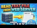 Ajax code for reading text file from web server