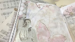 Create with Me Shabby Junk Journal Pages Using Music for Tattered Edges