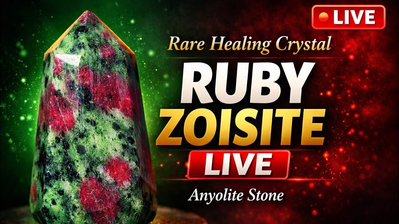 Ruby Zoisite Crystal Live 🔮 | Power of Love & Growth |  Anyolite Stone