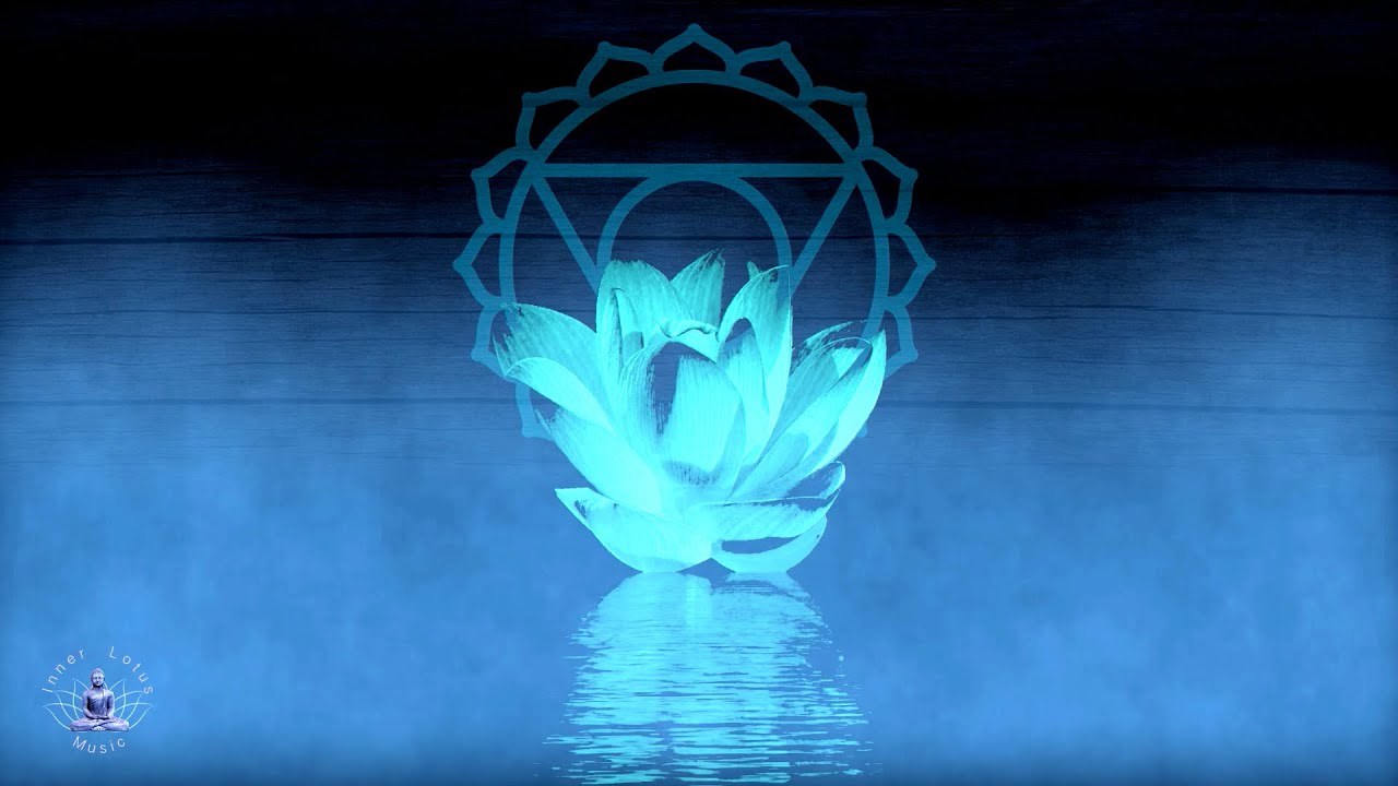 Throat Chakra Peaceful Healing Meditation Music   Crystal Singing Bowl      Flute   Water   - Series