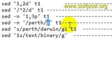 sed command examples in CentOS