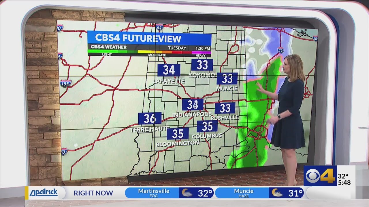 Rain and a wintry mix Tuesday; Brighter, milder days ahead - YouTube