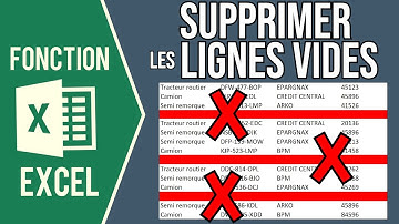 EXCEL - SUPPRIMER LES LIGNES VIDES DANS UN TABLEAU ❌